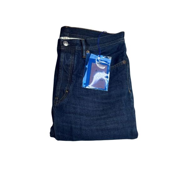 2-62 ACNE STUDIOS Men's Denim Jeans 100% Cotton Land Dark Blue 28x32